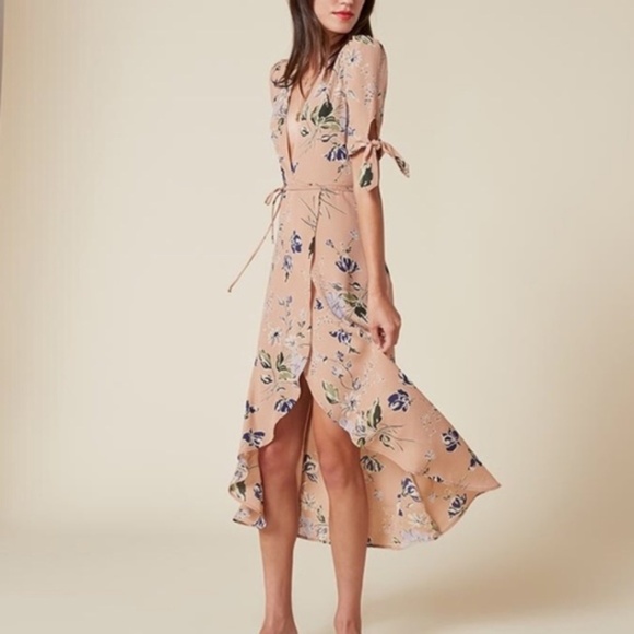 Reformation Royce Floral Wrap Dress XS - Picture 2 of 5